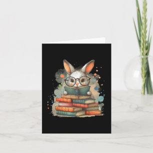 Carte Livre de lapin mignon amateur Cadeau de Pâques Lap