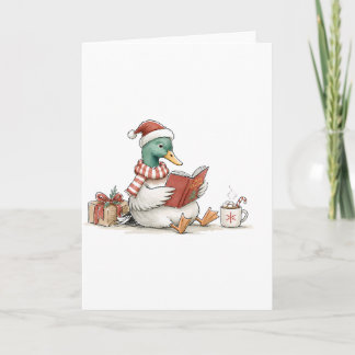 Carte Livre de lecture de Noël de canard pour une lectur