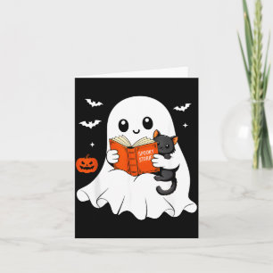 Carte Livre de lecture fantôme Costume d'Halloween Chat