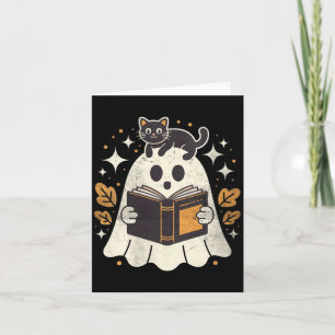 Carte Livre de lecture fantôme pour femmes Halloween Bib