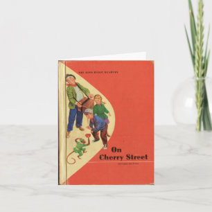 Carte Livre de lecture vintage des années 50 (carte de n