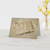 Carte Livre de mariage vintage pour 67e anniversaire (Fleur jaune)