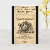 Carte Livre de poisons culinaires de 1820 crâne antique (Fleur jaune)