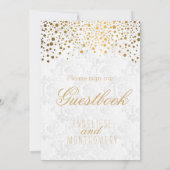 Carte Livre d'or - Confettis dorés élégants (Dos)