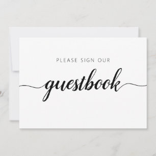 Carte Livre d'or de calligraphie moderne Sign