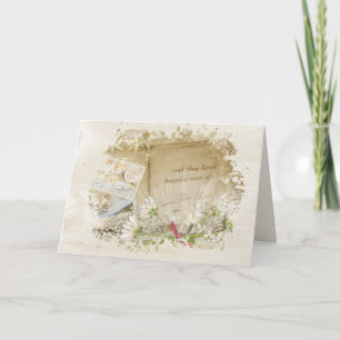 Carte Livre mariage avec marguerites