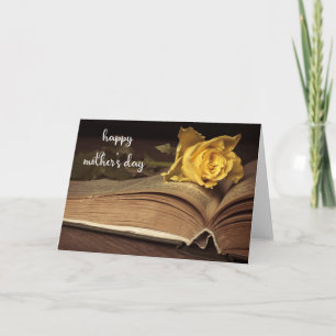 Carte Livre vintage et fête des mères Roses