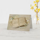 Carte livre vintage ouvert pour le 30e anniversaire (Fleur jaune)