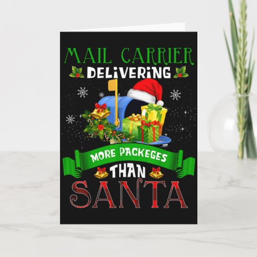 Carte Livrer plus de colis que le Père Noël Drôle Stal W (Devant)