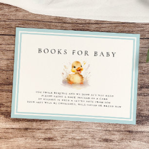 Carte Livres de Baby shower Little Duck pour Baby Card