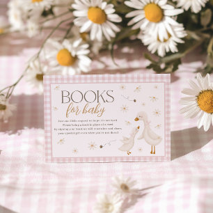 Carte Livres de bébé pour une baby shower Dindon Rose