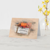 Carte Livres de Thanksgiving avec Citrouille (Fleur jaune)