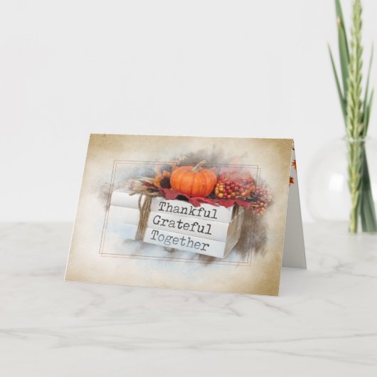 Carte Livres de Thanksgiving d'automne (Devant)