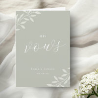 Livres de Voeux de Mariage Élégants de Verdure de