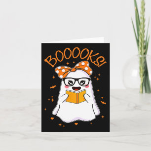 Carte Livres Ghost Halloween femmes enseignant bibliothè