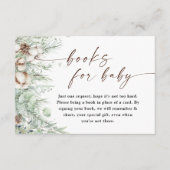 Carte Livres pour Bébé | Baby Shower d'Hiver (Devant)
