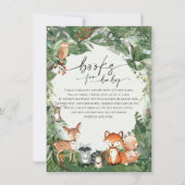 Carte Livres pour bébé Insert Faune de la forêt (Devant)