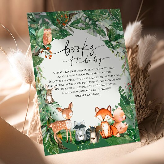 Carte Livres pour bébé Insert Faune de la forêt