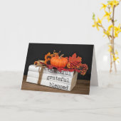 Carte Livres Thanksgiving d'automne (Fleur jaune)