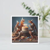 Carte Lizard, animaux de fête, anniversaire reptil (Debout devant)