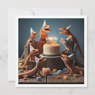 Carte Lizard, animaux de fête, anniversaire reptil