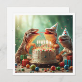 Carte Lizard, animaux de fête, anniversaire reptil (Devant / Derrière)