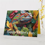 Carte Lizard Leaves & Colour (Fleur jaune)