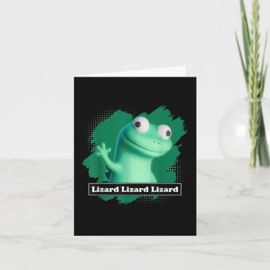 Carte Lizard Lizard Lizard Elio Meme Amusant Design T-sh (Devant)