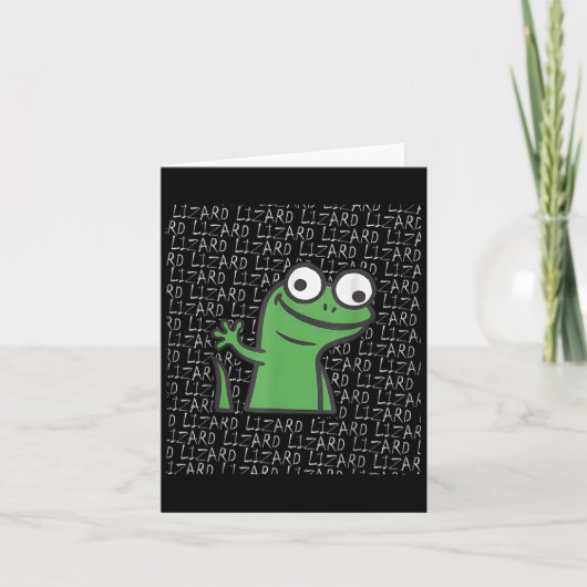 Carte Lizard Lizard Lizard Funny Weirdcore Animal mème G (Devant)