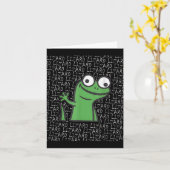 Carte Lizard Lizard Lizard Funny Weirdcore Animal mème G (Fleur jaune)