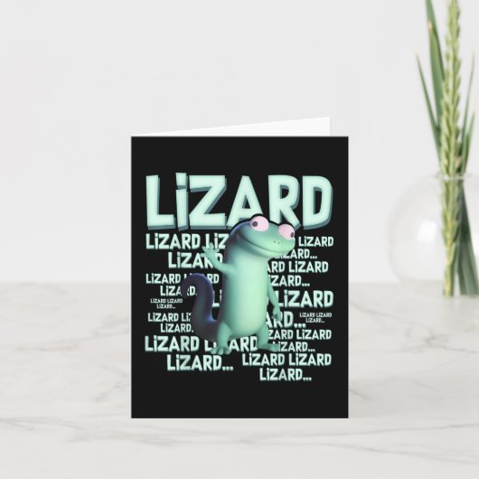 Carte Lizard Lizard Lizard Lizard Funny Weirdcore meme V (Devant)