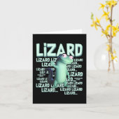 Carte Lizard Lizard Lizard Lizard Funny Weirdcore meme V (Fleur jaune)