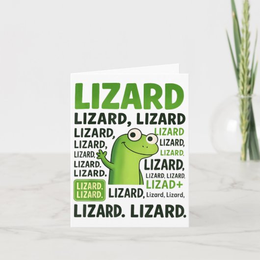 Carte Lizard Lizard Lizard Shirt Funny Weirdcore Animal (Devant)