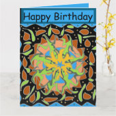 Carte Lizard Mandala (Fleur jaune)