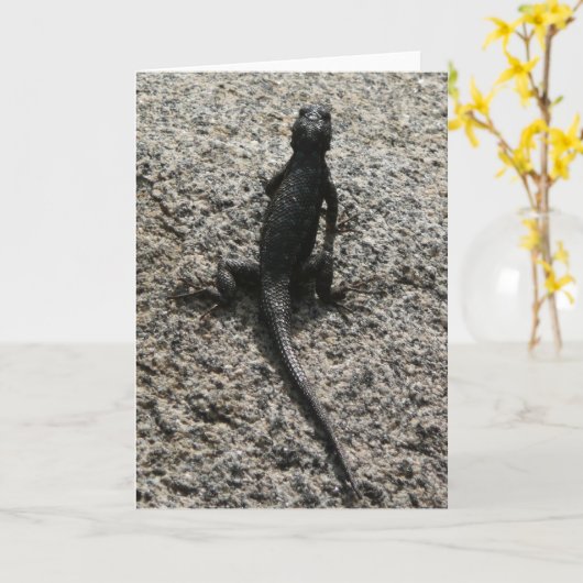 Carte Lizard noir (Fleur jaune)