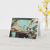 CARTE LIZARDS DIT *COMPTEZ-MOI EN* POUR CÉLÉBRER L'ANNIV (Fleur jaune)