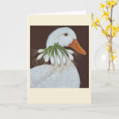 Carte Lizzie the Duck folded greeting card (Fleur jaune)