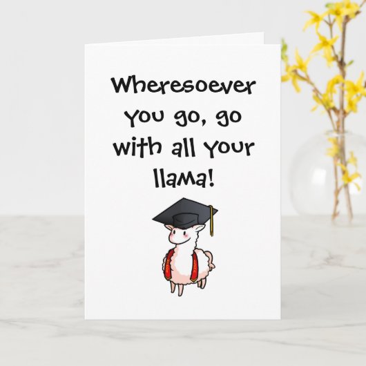 Carte Llama (Fleur jaune)