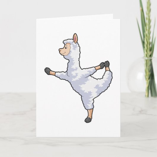 Carte Llama à Yoga Fitness (Devant)