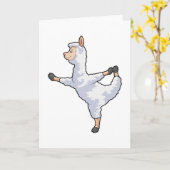 Carte Llama à Yoga Fitness (Fleur jaune)