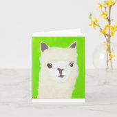 Carte Llama, Animaux (Fleur jaune)
