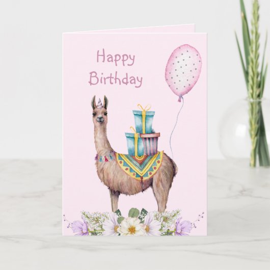 Carte Llama avec présentants (Devant)