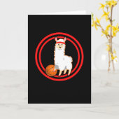 Carte Llama Basket-ball (Fleur jaune)