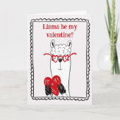 Carte Llama By My Valentine Funny Kids Valentine's Day (Devant)