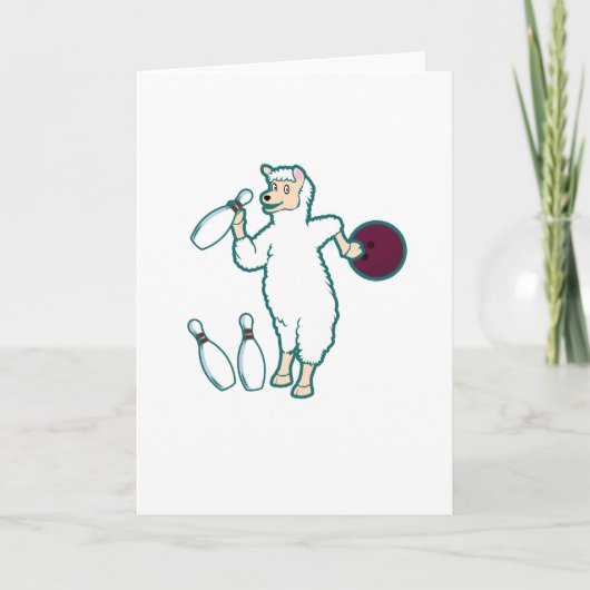 Carte Llama de bowling (Devant)