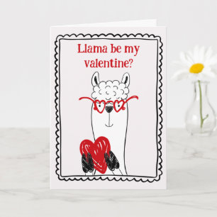 Carte Llama de ma Saint-Valentin Drôle de la Saint-Valen