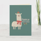 Carte Llama de Noël Pun : Fleece Navidad (Devant)
