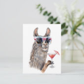 Carte Llama de vacances (Debout devant)