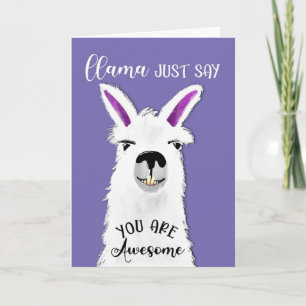 Carte llama dit juste que tu es un petit ami génial en c