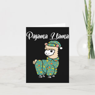 Carte Llama drôle pyjama lama nuit literie pyjama alpaga